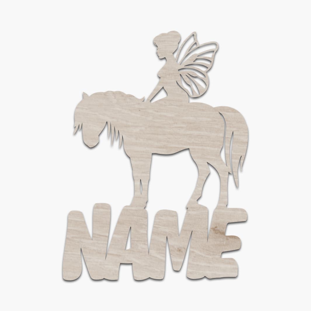 Pferde Wand Deko Mit LED Licht - MDF Holz Lampe Batteriebetrieben 31x30cm