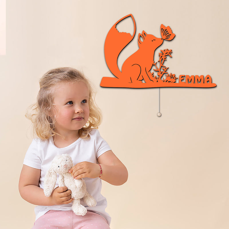 Babies & Kinder Nachtlicht "Fuchs und Schmetterling" | personalisierbar