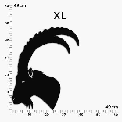 Jagd&Outdoor Dekoration "Steinbock" | HDF schwarz