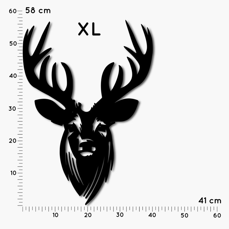 Jagd&Outdoor Dekoration "Hirschkopf" | HDF schwarz
