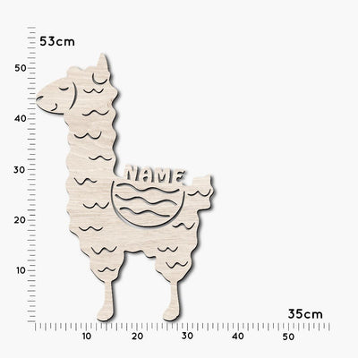 Alpaka Dekolicht für Kinder, Nachtlicht für Kinder, Alpaka Wanddeko, Lama, personalisierbares Dekolicht für Babies, Kinderzimmer Deko mit LED oder RGB Beleuchtung
