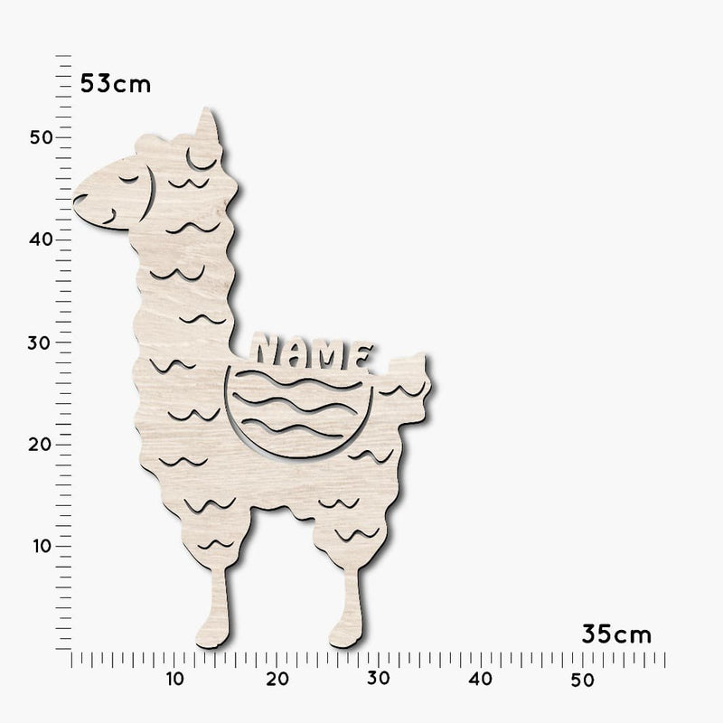 Alpaka Dekolicht für Kinder, Nachtlicht für Kinder, Alpaka Wanddeko, Lama, personalisierbares Dekolicht für Babies, Kinderzimmer Deko mit LED oder RGB Beleuchtung