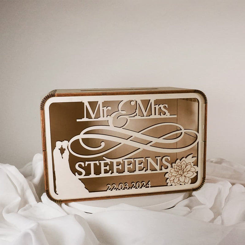 Hochzeit&Liebe Wedding Box "Mr.&Mrs." für Briefe | personalisierbar