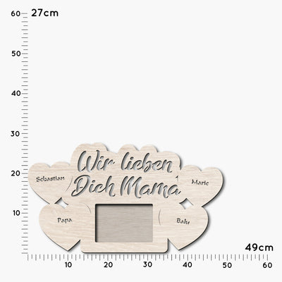 Muttertag Bilderrahmen "Wir lieben dich Mama" 2 | personalisierbar