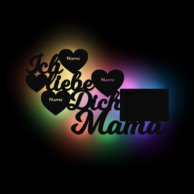 Muttertag Bilderrahmen "Ich liebe dich Mama" | personalisierbar