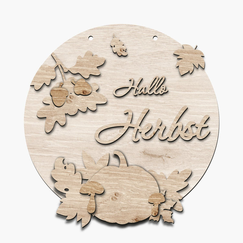 DIY Türschild Herbst Kürbis | personalisierbar