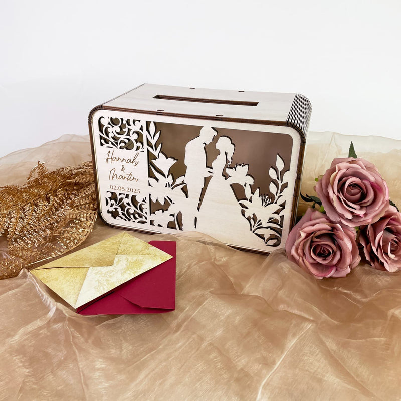 Hochzeit&Liebe Wedding Box "Brautpaar" für Briefe | personalisierbar