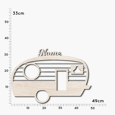 Wohnmobil, personalisierbare Wanddeko aus Holz, Urlaub Camping, Campingwagen zum Verschenken