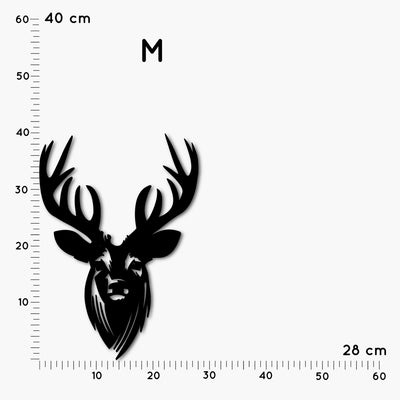 Jagd&Outdoor Dekoration "Hirschkopf" | HDF schwarz