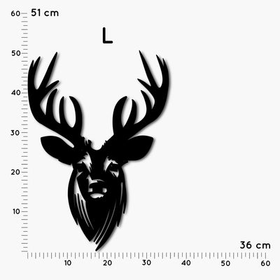Jagd&Outdoor Dekoration "Hirschkopf" | HDF schwarz