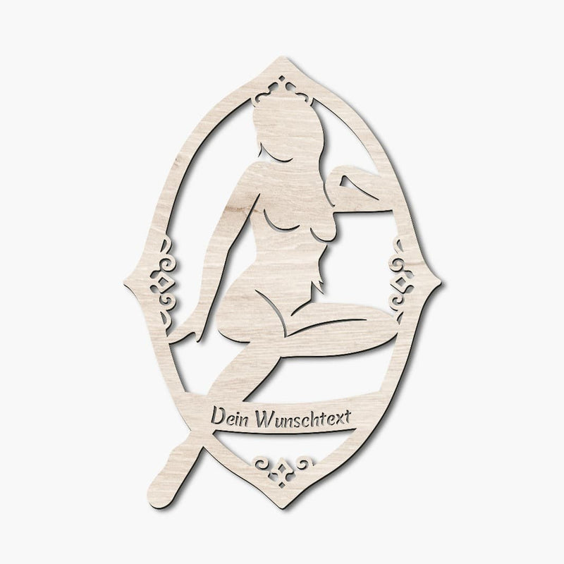 Erotische Wanddeko aus Holz, Damen Silhouette mit LED Beleuchtung, ästhetische Dekoration mit Personalisierung, Geschenkidee für Partner*innen oder Freund*innen 