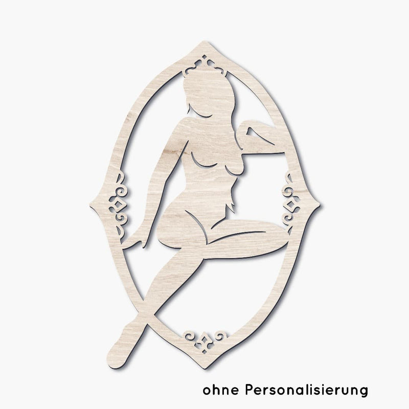 Erotische Wanddeko aus Holz, Damen Silhouette mit LED Beleuchtung, ästhetische Dekoration ohne Personalisierung, Geschenkidee für Partner*innen oder Freund*innen 