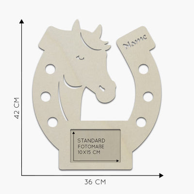 Bilderrahmen Pferd und Hufeisen | personalisiert