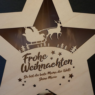 Weihnachten Dekolicht "Weihnachtsstern" |  personalisierbar