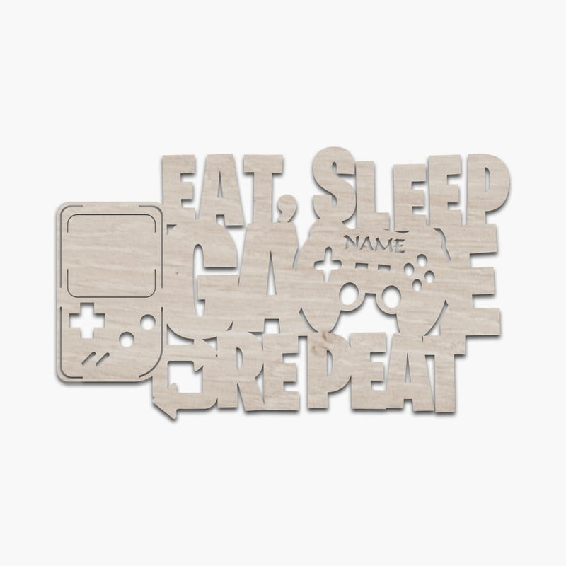 Gamer Dekolicht "Eat, Sleep, Game, Repeat" | personalisierbar