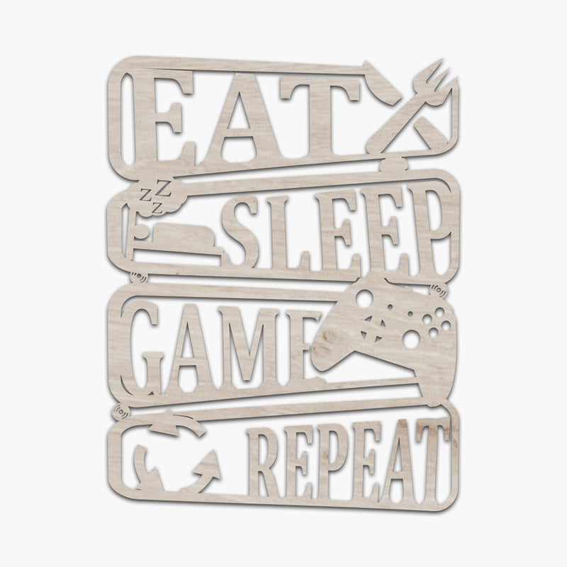 Gamer Dekolicht "Eat, Sleep, Game, Repeat" 2.0